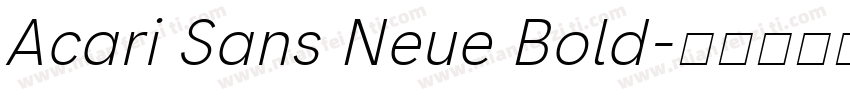 Acari Sans Neue Bold字体转换